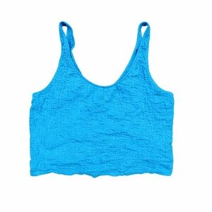 🦋Target Textured Blue Crop Tank Top – Women’s L🦋